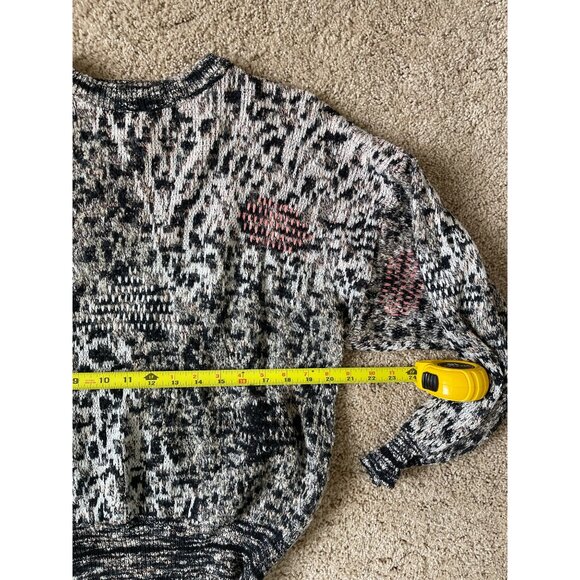 VTG Mens Gray and Pink Grandpacore Crosby 90s Grandpa  Sweater Size L - Picture 2 of 5